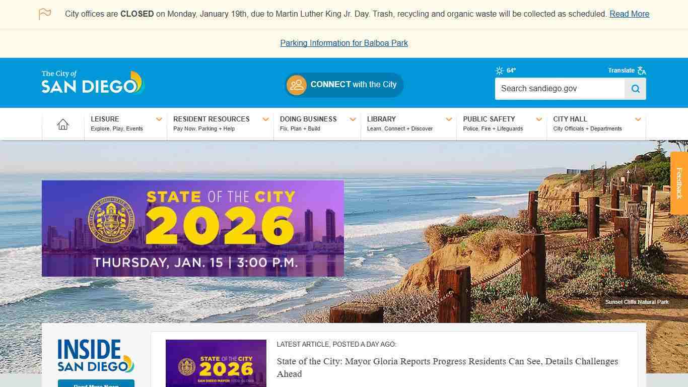 City of San Diego Official Website